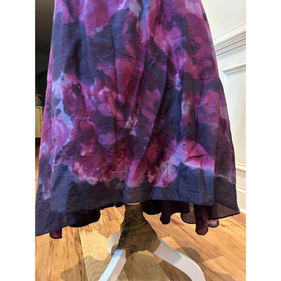 Lela Rose for Neiman Marcus silk blend  Purple Floral Dress - Size 6 - Picture 4 of 8